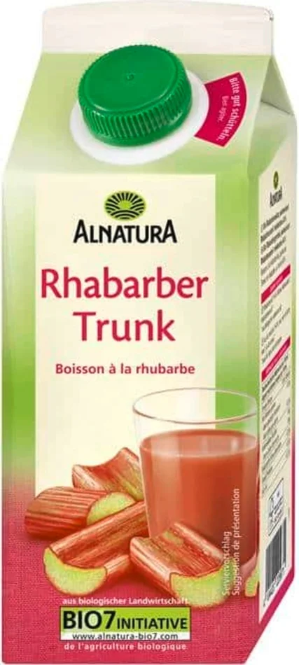 Alnatura Boisson à la Rhubarbe Bio, 750 ml