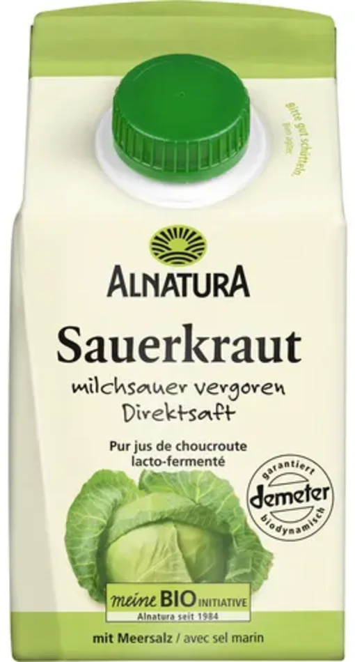 Alnatura Jus Pur Pressé de Choucroute Lacto-Fermenté Bio, 500 ml