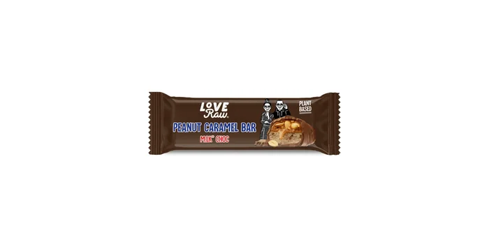 Barre caramel cacahuète chocolat 40 gr – LOVE RAW