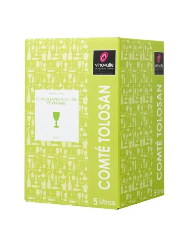 BIB de vin blanc sec 5 litres – IGP Comté Tolosan Blanc Sec