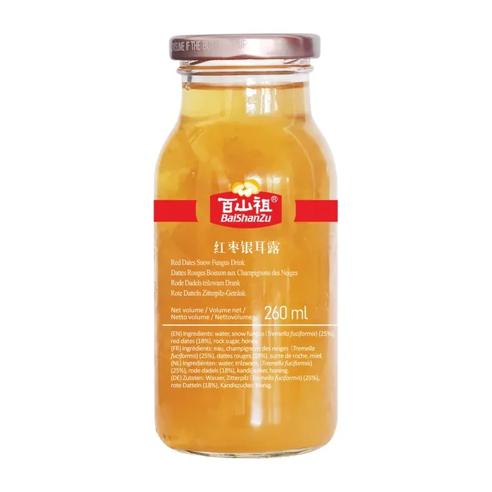 Boisson aux dattes rouges et fugus blanc 260ml bai shan