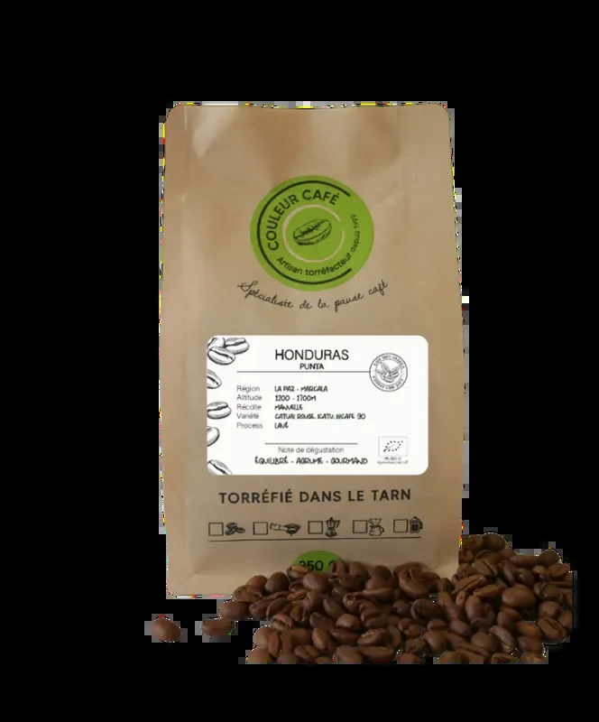 Café Honduras Grain Bio – Honduras Punta – Couleur Café