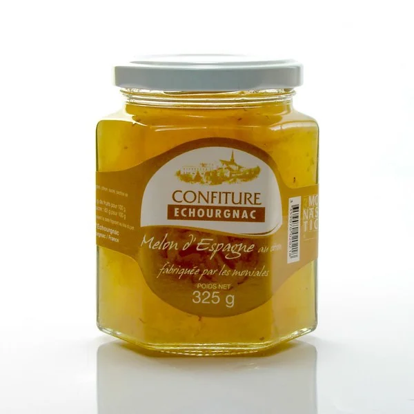 Confiture Artisanale EXTRA Aux Melons d&rsquo;Espagne et au Citron, 325g