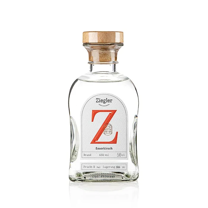 Eau-de-vie de cerise aigre – eau-de-vie, 43% vol., Ziegler, 500ml, Bouteille