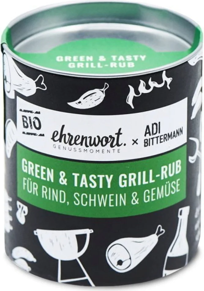 Ehrenwort Mélange d&rsquo;Épices à Frotter Bio « Green & Tasty Grill-Rub », 70 g