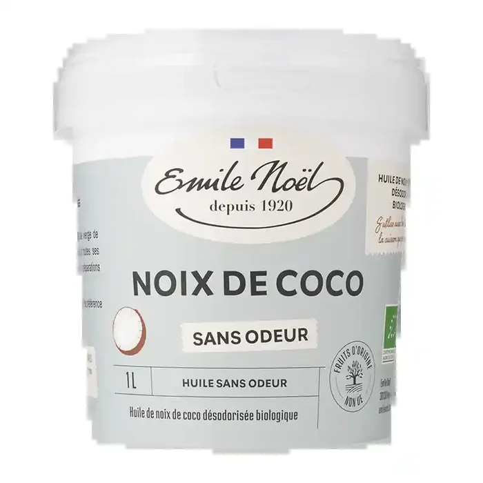 Émile Noël — Huile de coco désodorisée bio – 1 l