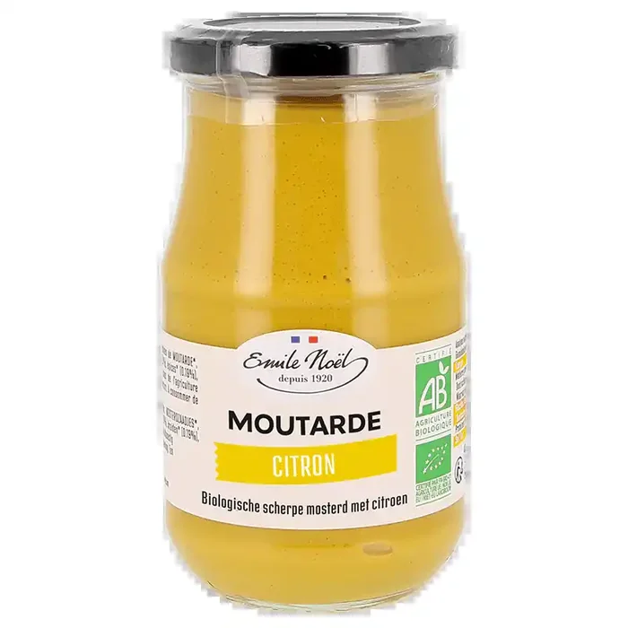 Émile Noël — Moutarde forte au citron bio – 200 g
