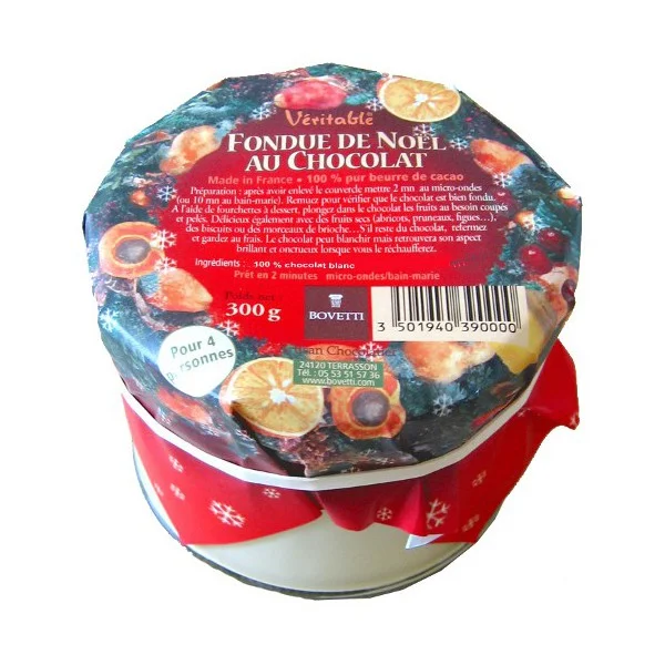 Fondue de Noël au Chocolat blanc, 300g