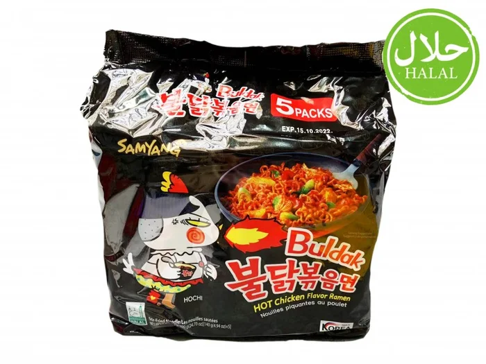 « HALAL »Hot chicken ramen épice avec poulet Samyang KR 140g*5p