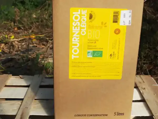Huile vierge de Tournesol oléique – 5l