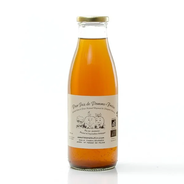 Jus de pomme fraise bio de dordogne 75cl