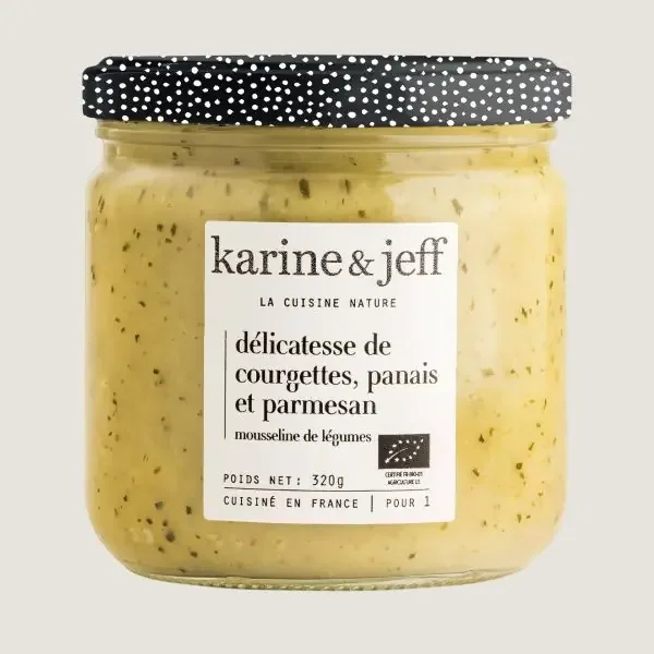 Karine & Jeff — Délicatesse de courgettes, panais à la crème de brebis – 320 g