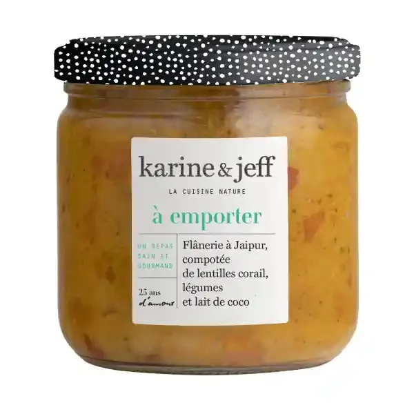 Karine & Jeff — Flânerie à jaipur compotée de lentilles corail légumes et lait de coco – 380 g