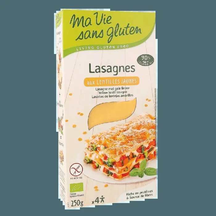 Lasagne aux lentilles jaunes Bio
