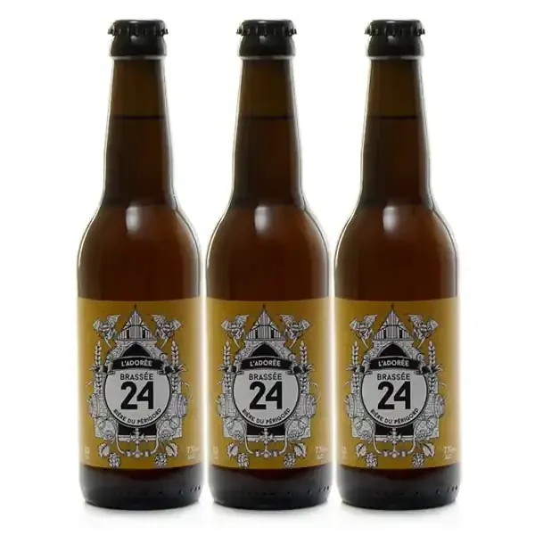 Lot de 3 Bières Blondes l‘Adorée Brassée 24 Brasserie Artisanale de Sarlat 33cl