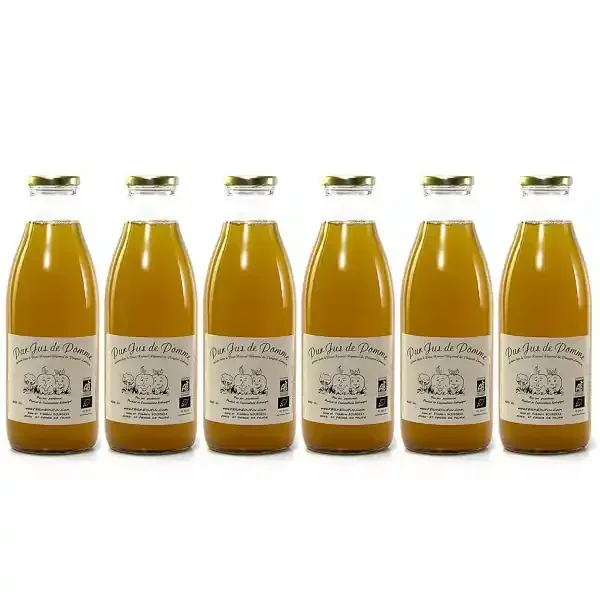 Lot de 6 jus de pomme artisanaux 1L soit 600cl