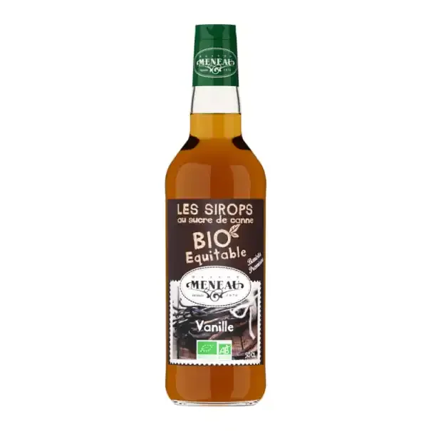 MENEAU – SIROP VANILLE BOUTEILLE VERRE 500ML BIO