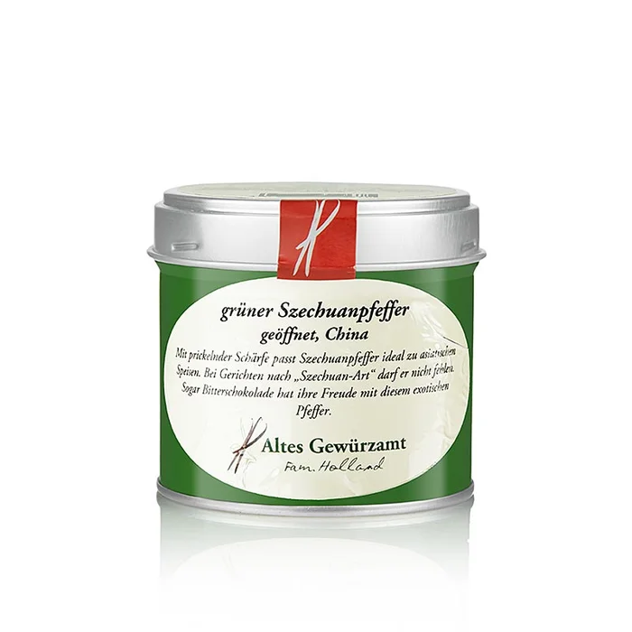 Poivre de Sichuan (Sichuan / poivre de montagne), vert, ouvert, Old Spice Office, Ingo Holland, 35 grammes, Pouvez
