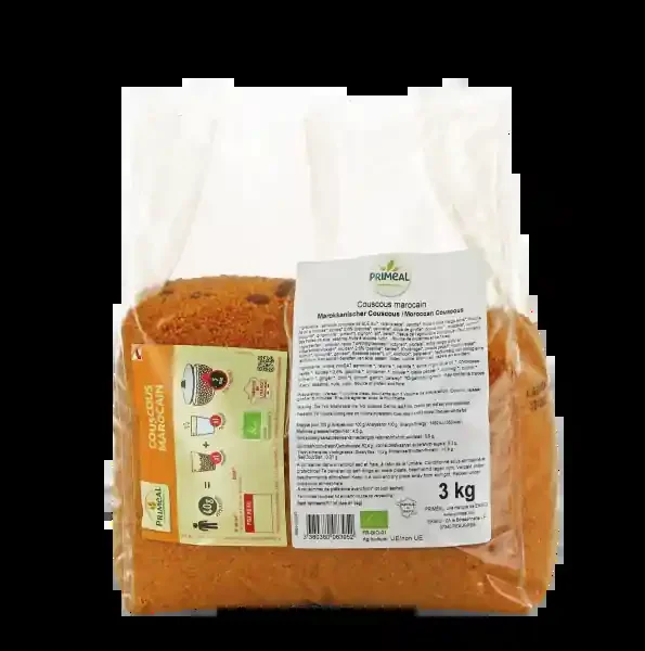 Priméal — Couscous marocain bio (raisins et épices) Vrac – 3 kg