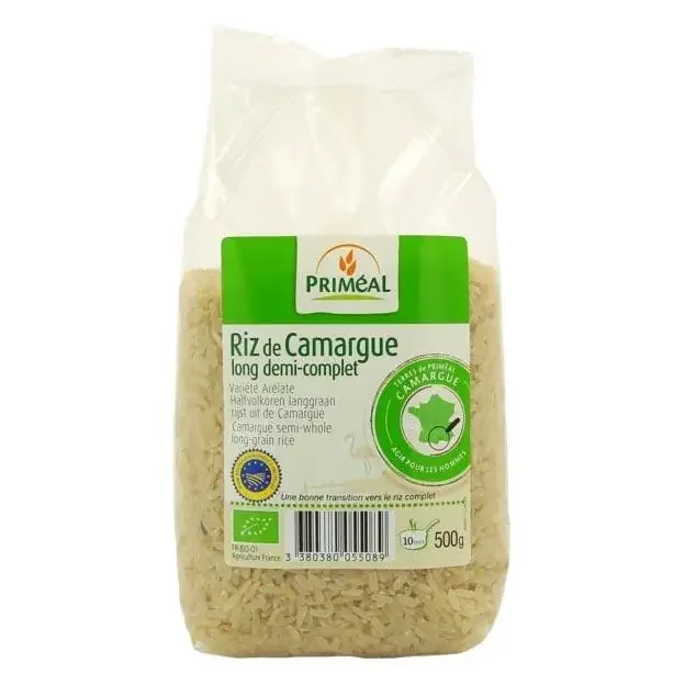 Priméal — Riz de camargue long 1/2 complet igp bio (origine France) – 500 g