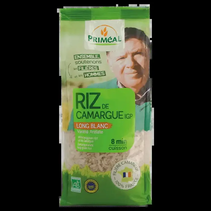 Priméal — Riz de camargue long blanc igp bio (origine France) – 500 g
