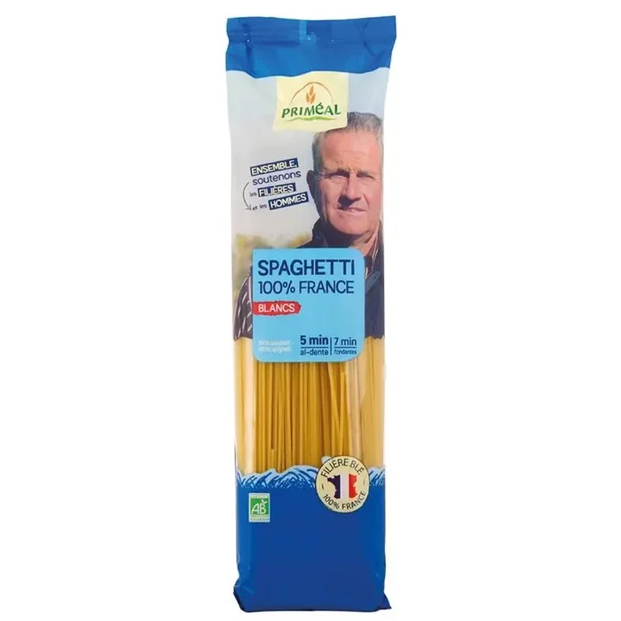 Priméal — Spaghetti 100% france blancs bio – 500 g