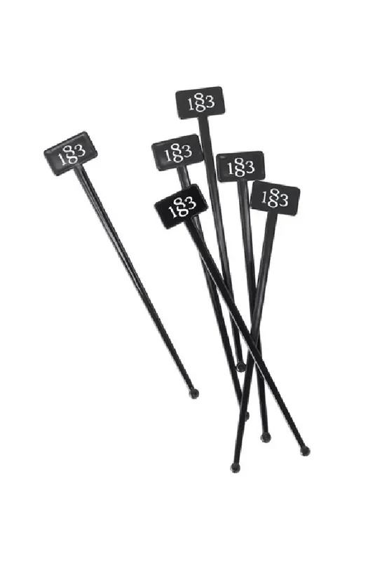 ROUTIN 1883 – PACK DE 24 AGITATEURS PLASTIQUES NOIRS