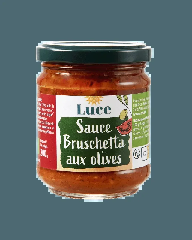 Sauce tomate bruschetta olives Bio