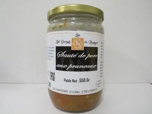 SAUTE DE PORC AUX PRUNEAUX 550 Gr
