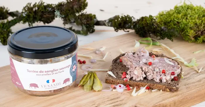 Terrine de sanglier sauvage 100% français aux airelles et au Porto