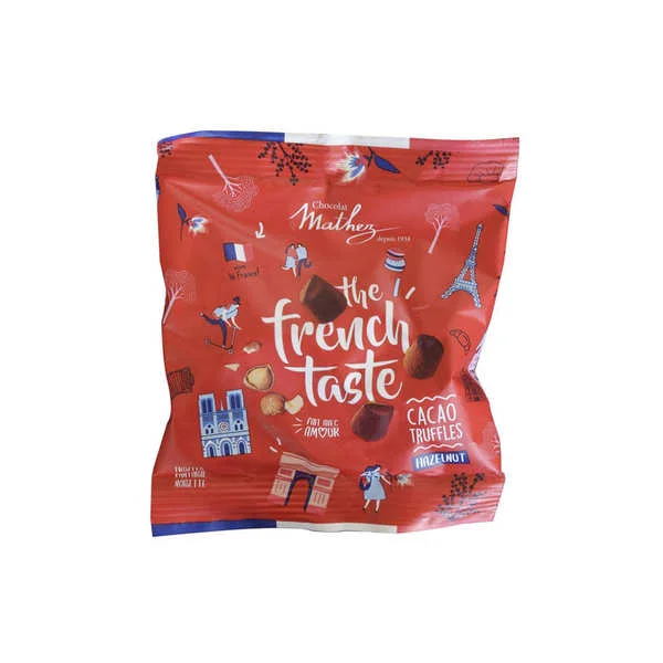 « The french taste » – Sachet de truffettes fantaisie aux éclats de noisettes