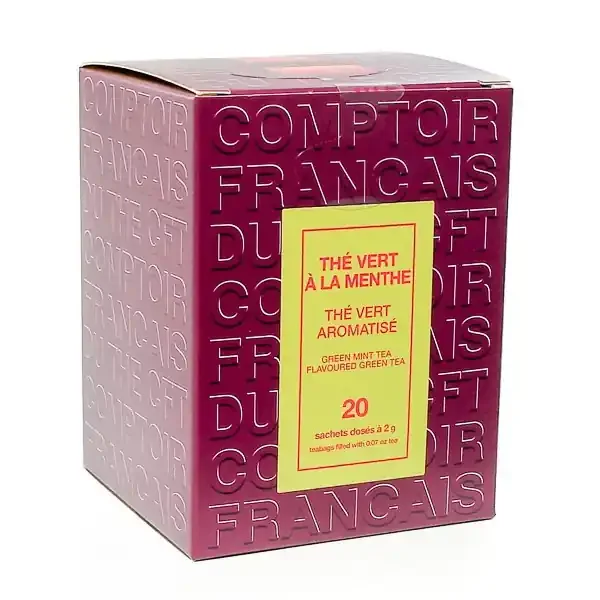 Thé vert à la menthe Boite de 20 Sachets