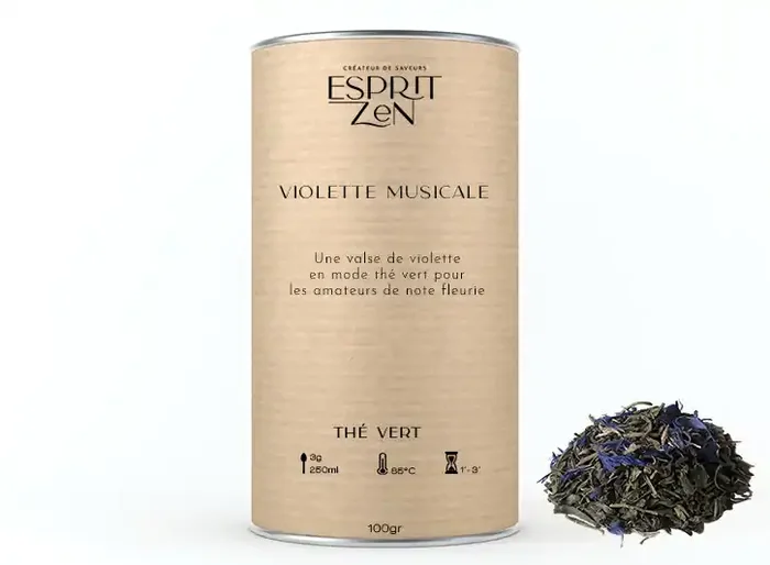 Thé Vert « Violette musicale » – violette – Boite 100g