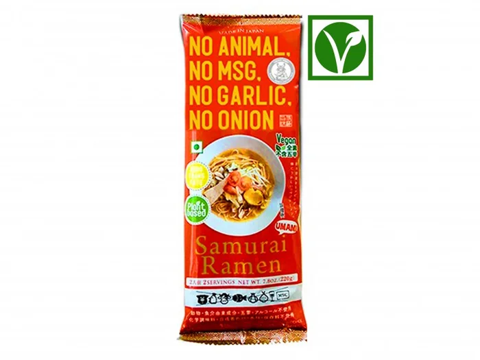« VEGAN » Nouilles séchées ramen samurai vegan avec sauce higashimaru 220g