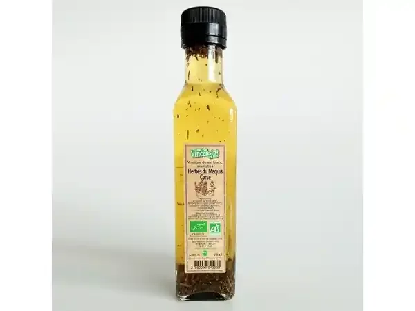 Vinaigre de Vin Blanc Aromatisé aux Herbes du Maquis Bio