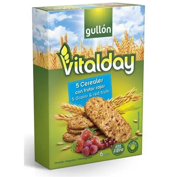 Vitalday Biscuits 5 Céréales aux Fruits Rouges GULLÓN 240 G