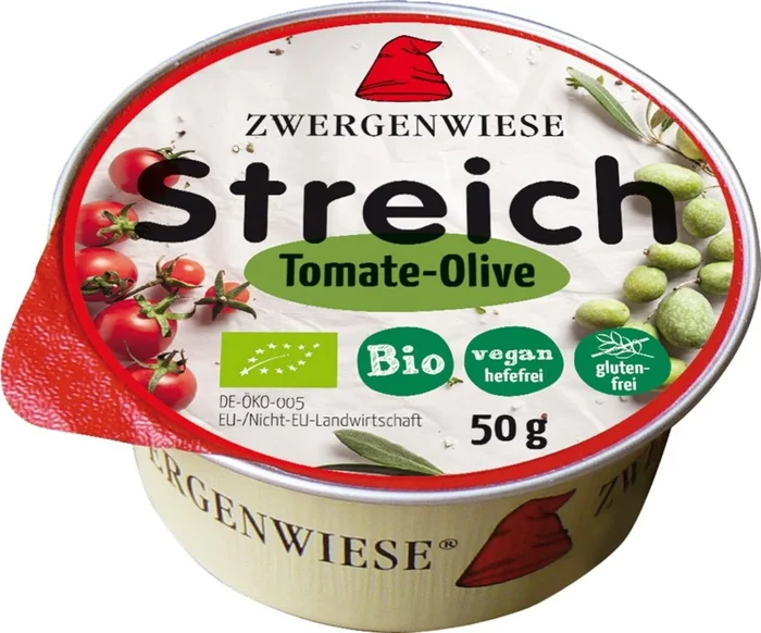 Zwergenwiese Mini-Tartinade Bio Vegan – Tomates & Olives, 50 g