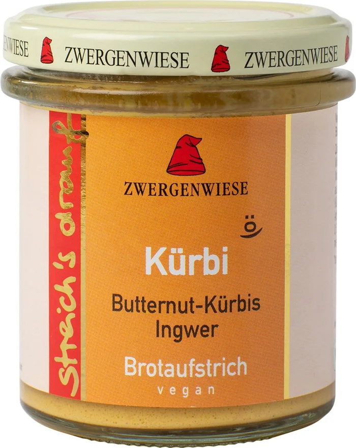 Zwergenwiese streich&rsquo;s drauf – Tartinade Bio – Kürbi, 160 g