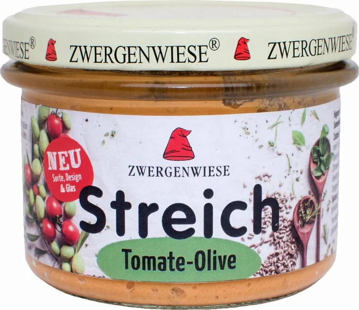 Zwergenwiese Tartinade Bio Vegan – Tomates & Olives, 180 g